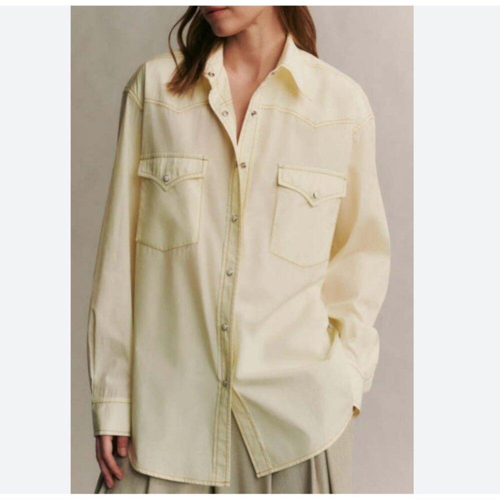 TWP "Dutton" Oversized Cotton Western Shirt
